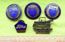 5x FORD Motor Company (Facilities Main Dealer) enamel badge lapel car automobile