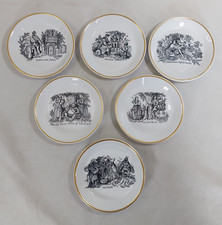 Shand Kydd Pottery Shakespeare Collector Plate Dish Set of 6 14.5cm Vintage