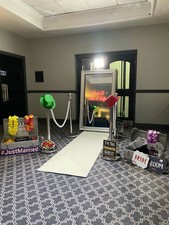 Magic Mirror Photo Booth for sale. Silver frame. All props and accessories! 