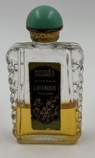 VINTAGE POTTERS & MOORE'S MITCHAM LAVENDER PERFUME BOTTLE. Part Used