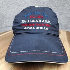 PAUL & SHARK YACHTING Hat Cap Strap Back Blue Logo Yacht Club YC-37 Royal Ocean