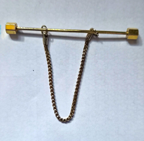 Men gold tone bar - men’s, tie