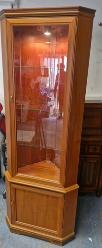 G-Plan glass fronted corner