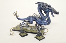 Warhammer Fantasy Dark Elf Hydra & 2 Metal Beastmasters. Painted. The Old World