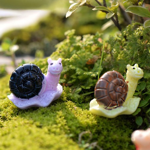 3pcs snail figurines - snail,
