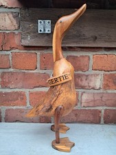 Large Bamboo Root Carved Duck