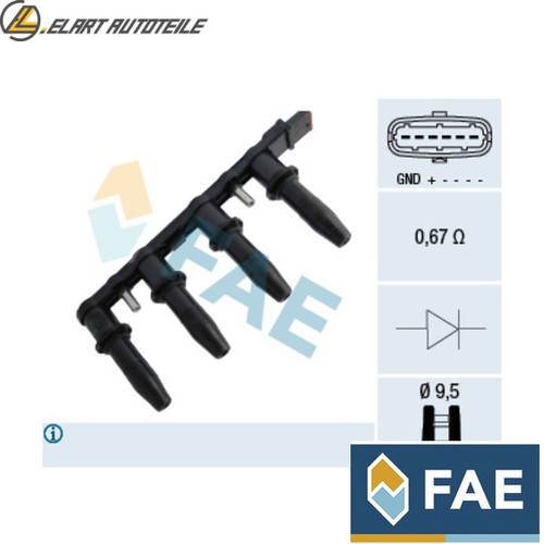 Ignition coil 80291 for opel - ignition,