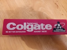 Vintage Promotional Colgate Slide Top Pencil Box 1982 Free Postage