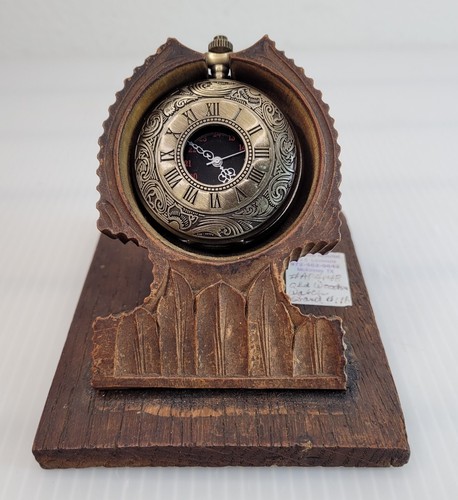Antique wooden pocket watch - antique,