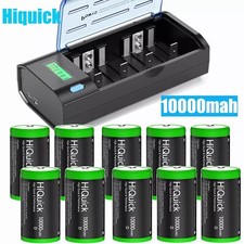 HiQuick  C D Size C D Cell NI-MH Rechargeable Batteries Pack / Battery Charger
