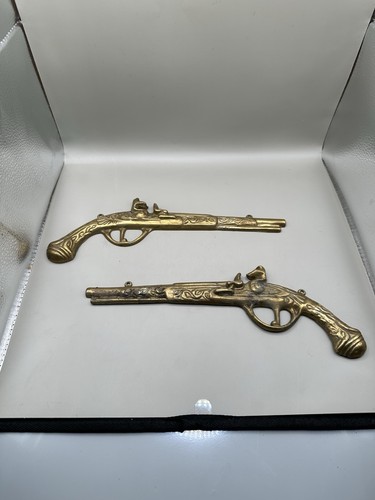 Pair vintage brass wall - vintage,