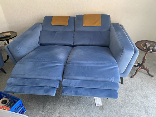 Blue velvet seater - 2, 2-seater