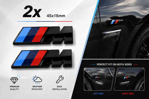 Bmw sport emblem gloss - 2x,