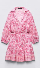 Zara pink floral dress Size L