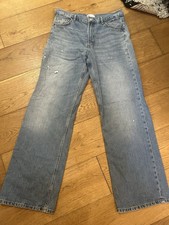 Zara Wide Leg Distressed Jeans