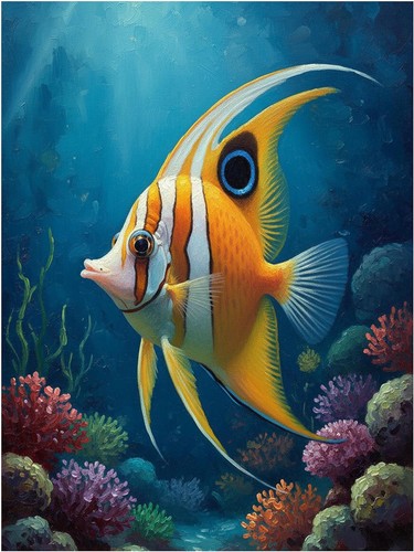 Tile mural tropical fish - tropical,