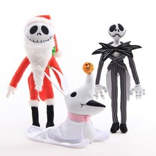 Soft And Cuddly Nightmare Before Christmas Ja Skellington And Zero Plush Dolls