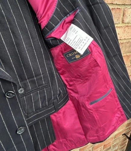 Crombie men suit pinstripe - men's,