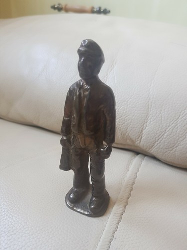 Small brass fireman - brass, coal