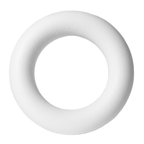 Polystyrene half rings white - half,