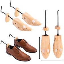 2x Shoe Trees Stretchers Mens Women Pine Wood Shaper Expanders UK 7-11