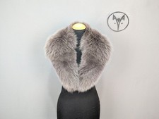 Real Fox fur collar brown