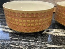 Hornsea Saffron Vintage 1977 Lidded Casserole Dishes X2 Retro Tureen Serving