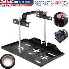Universal Metal Car Battery Tray Holder Mount Adjustable Hold Down Clamp Bracket