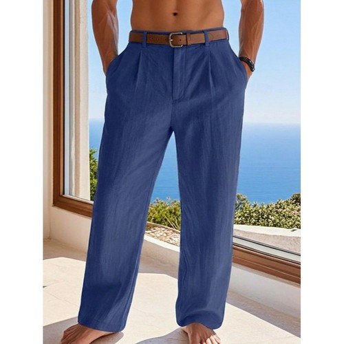 Solid color men linen cotton - solid,