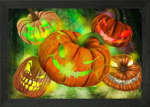 Jack lantern attack - lantern, framed