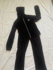 Girls Black Velvet Flare