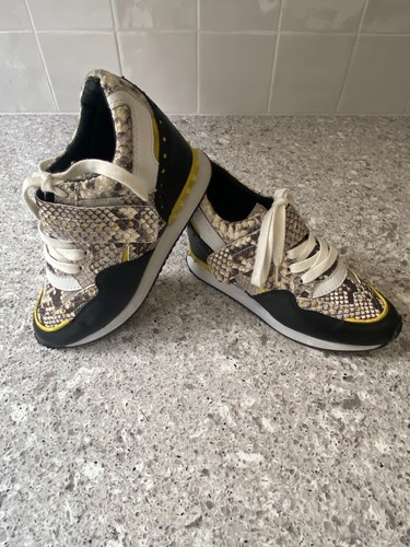 Ash grey leather snakeskin - grey,