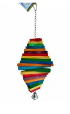Parrot-Supplies Cocotte Wooden Colourful Slats Medium Parrot Toy, African Grey