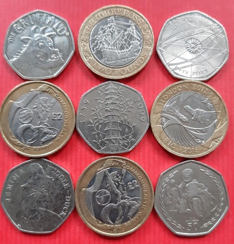 And 50p coins - and,