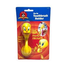 Tweety Bird Flip Up Toothbrush Holder - Authentic Retro Looney Tunes Collectible