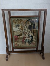 Vintage wooden fire guard - vintage,