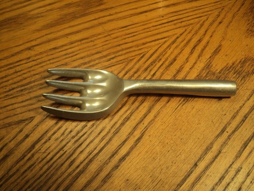Vintage aluminum short handle - aluminum,