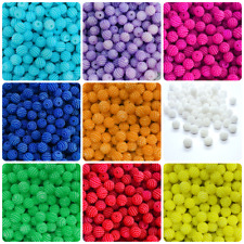 50pcs 10mm Multicolored round