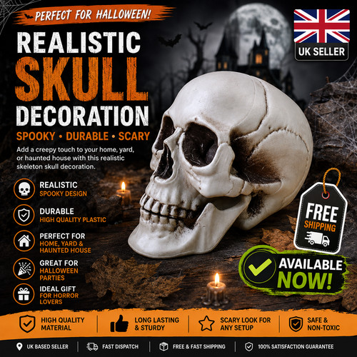 Halloween realistic skull - realistic,