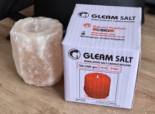Himalayan pink salt candle - pink,