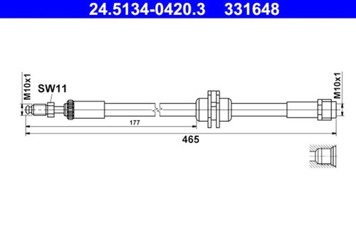 Brake hose ate fits bmw - ate, f40