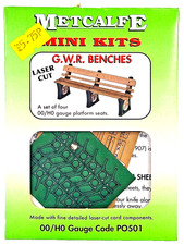 METCALFE MODELS and TOYS Ltd MINI KITS LASER CUT G.W.R BENCHES P0501 OO/HO Gauge