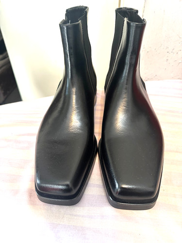 Zara man black leather chelsea - man,