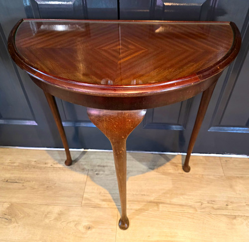Vintage mahogany demi - demi, lune