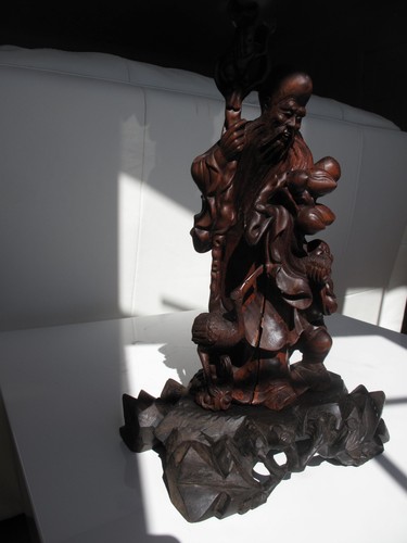 Chinese old man wooden - chinese,