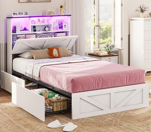 Farmhouse bed frame twin size - frame,