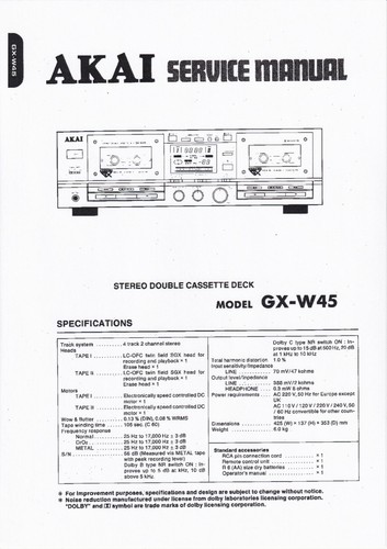 Service manual for akai - manual,