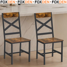 Set of 2 Dining Chairs Rustic