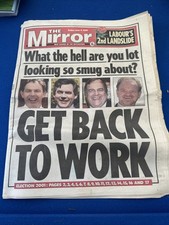 Daily Mirror - 8th June 2001