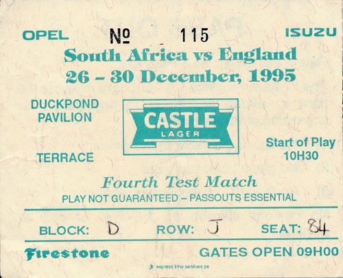 Cricket ticket south - -, africa